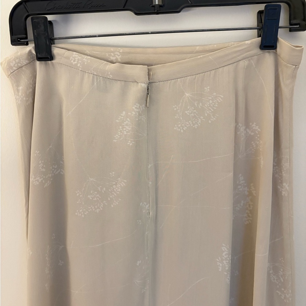 Vtg Y2K Oscar De La Renta Ivory Floral Midi Skirt Grandmacore Old Money Bridal - Picture 4 of 13
